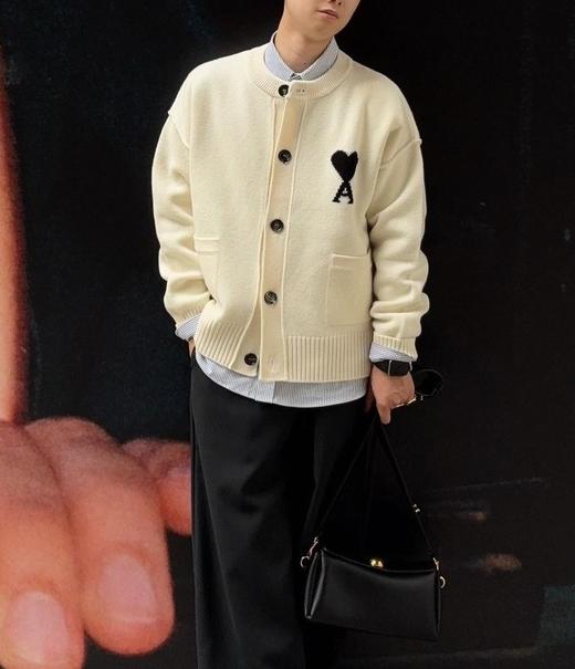 中性款羊毛提花针织开衫毛衣zh 商品图3