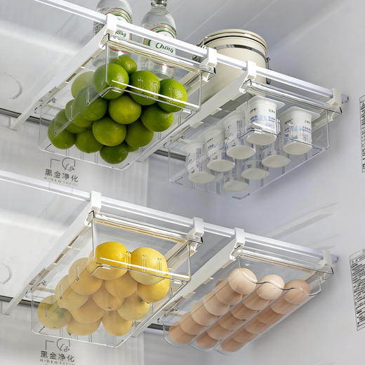 摩登主妇鸡蛋收纳盒冰箱专用悬挂抽屉式整理盒储物盒食品级保鲜盒 商品图2