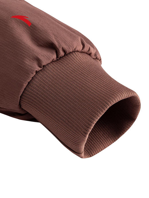 安踏（ANTA）【关晓彤同款】短款羽绒服防泼水女针织拼接翻领棉服162547914 【75%鸭绒】枫叶咖-3 商品图2