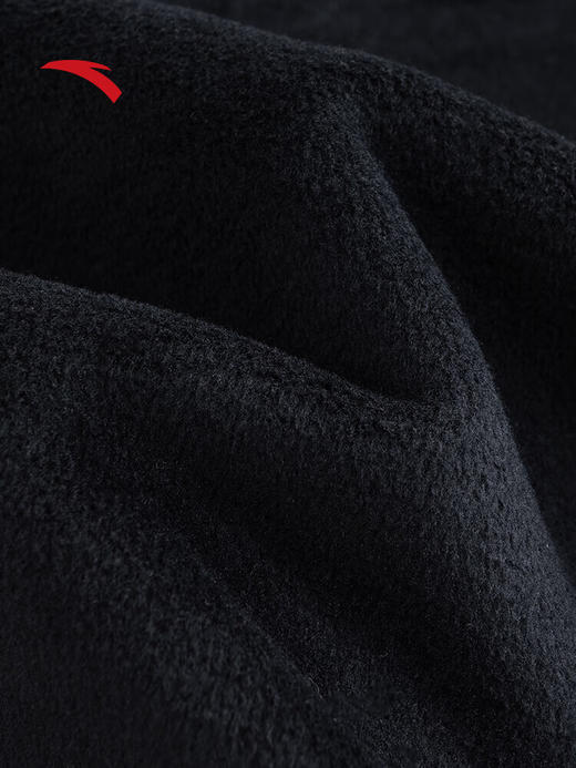 安踏加绒针织运动裤 女秋冬新款高腰宽松保暖收口休闲卫裤162548304N 基础黑-3 商品图6