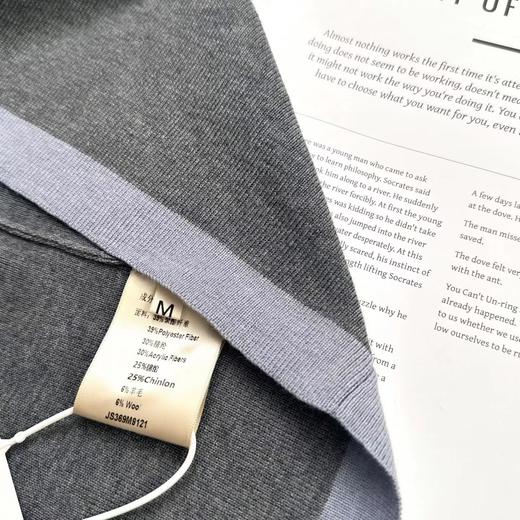 D110763秋冬季设计感拼色假两件针织衫毛衣 商品图14