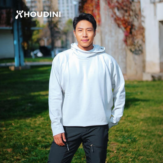 HOUDINI胡丁尼 Boxer魔术箱户外25秋新男套头运动连帽抓绒衣卫衣 830057 商品图7