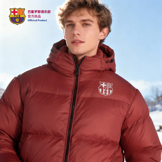 【官方正版】巴塞罗那俱乐部｜巴萨连帽羽绒服冬季轻便保暖外套 商品图1