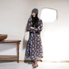 绽放743朵/飘·加厚亚麻数码印花圆领文艺长袖连衣裙叠穿百搭长裙 商品缩略图0