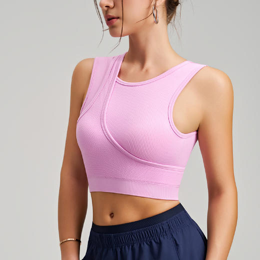 跃牌【安琪拉系列】新款绝美运动内衣背心瑜伽服防震健身上衣女一体式训练barWX2486 商品图2