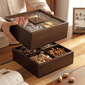 摩登主妇果盘客厅茶几家用高端精致糖果盒干果盘水果盘零食摆放盘