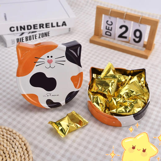 【新品上新】卡卡尼松露形巧克力制品100g/045554 小猫造型黑巧克力伴手礼盒 商品图2