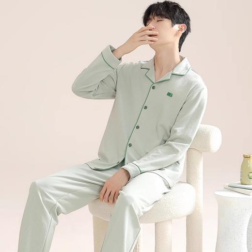 希燕茵纯棉情侣睡衣女士春秋款2025新款高级感男士睡衣可外穿家居服XY0003★ 商品图13