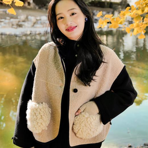 小时裳 温暖绒袋绒扣 三季圆领羊毛减龄马甲 山林曦照 商品图3