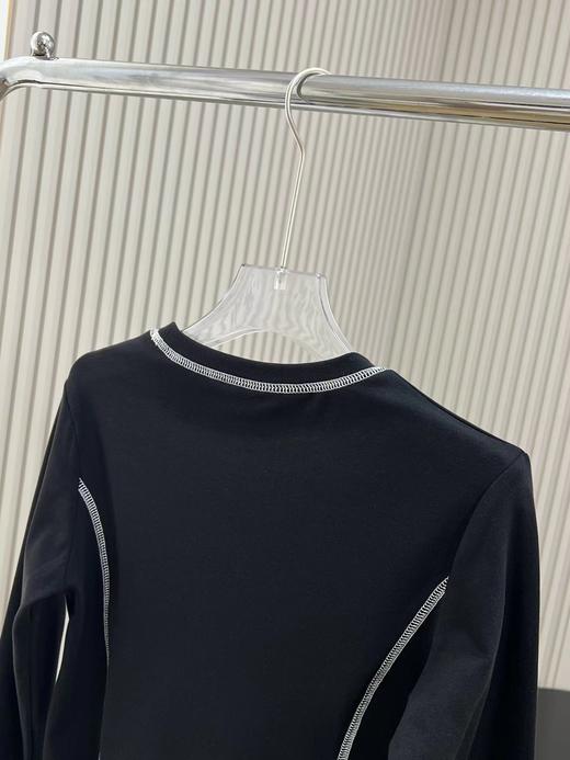D110710女子针织长袖衫25秋冬新款修身加绒内搭潮流长T女 商品图7