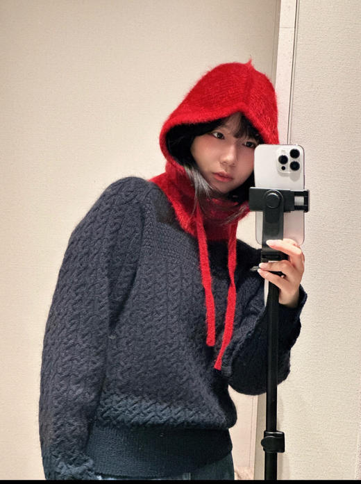 118-4  小禾羊绒拉绒巴拉克拉法帽 商品图4