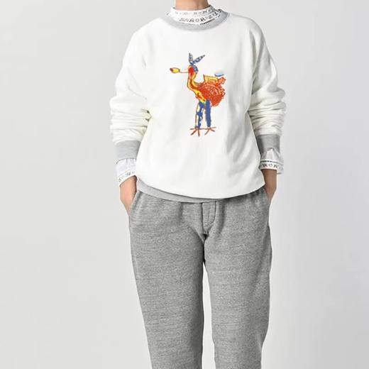 D110796日系25秋冬季新品火烈鸟拼接时尚加绒显瘦百搭卫衣 商品图10