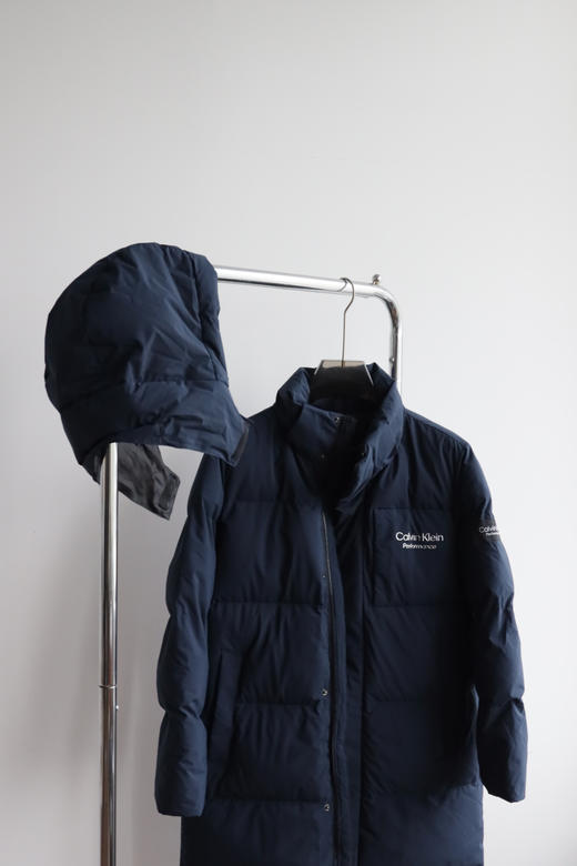 西K元单 热压金属钢印长款白鸭绒羽绒服 YR182 商品图4