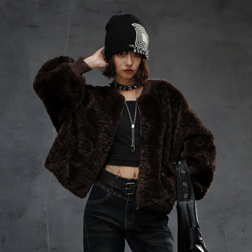 休闲毛绒拉链外套-纪念日百货门店同款167095232 商品图0