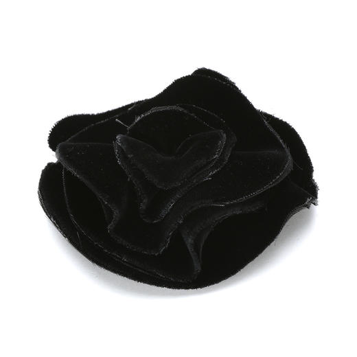 8050941185580 GIORGIO ARMANI 女式轻奢简约法式浪漫丝绒质感花朵布艺胸针 商品图3