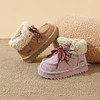 ANNIL/安奈儿童鞋女童公主保暖休闲鞋冬季加绒加厚中大童鞋可爱毛茸茸防滑蝴蝶结棉鞋HG5411594 商品缩略图2