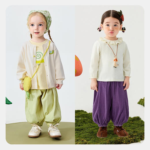 迷你巴拉巴拉女童宝宝长裤冬新款柔软亲肤透气灯芯绒萌趣新年裤子 商品图2