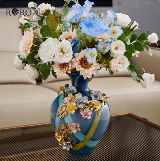【彼达思】罗比罗丹 锦绣前程花瓶珐琅彩工艺餐桌装饰花瓶家居饰品摆件 商品图0