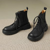 Ech&yolo系带经典款圆头牛皮拼接马丁靴HBP-3827 商品缩略图3