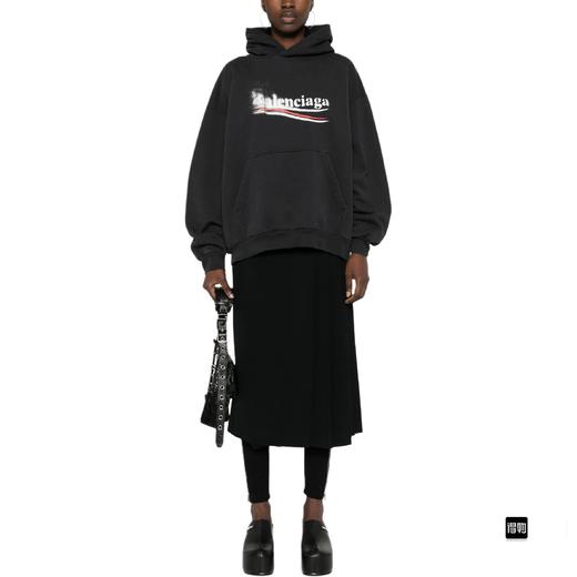 D110792模糊可乐字母印花帽衫卫衣常规版型男女同款 商品图12