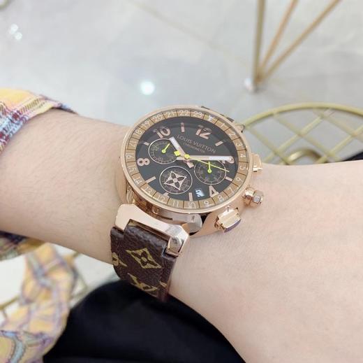 D110718新款女士石英石腕表时尚老花表带奢华手表女 商品图0