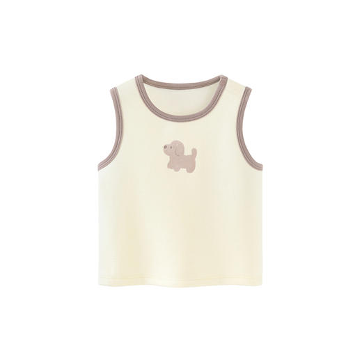 迷你巴拉冬季新款男女童柔软抓绒棉弹护肚背心宝宝保暖厚款 商品图4