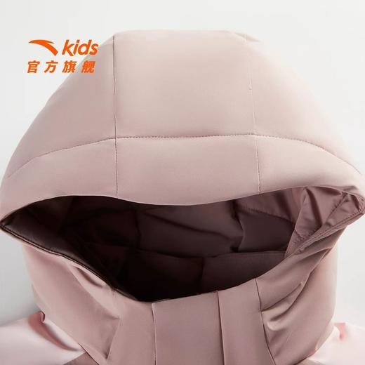 【春上新】【8.8折】8楼安踏儿童火山岩六度芯户外系列女大童羽绒服2025冬新款保暖户外四防羽绒服【灰玫粉】 吊牌价：1099 活动价：967.12 商品图4