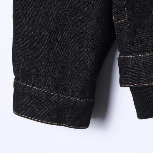 25102SDSA秋冬新款痞帅男装潮牌撞色拼接立领翻领拉链牛仔工装外套百搭 商品图4