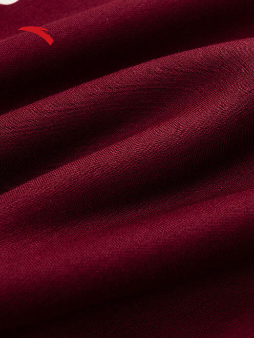 安踏连帽卫衣 女装2025冬季新款加绒帽衫宽松长袖运动上衣162548705N 安可拉红-3 商品图6