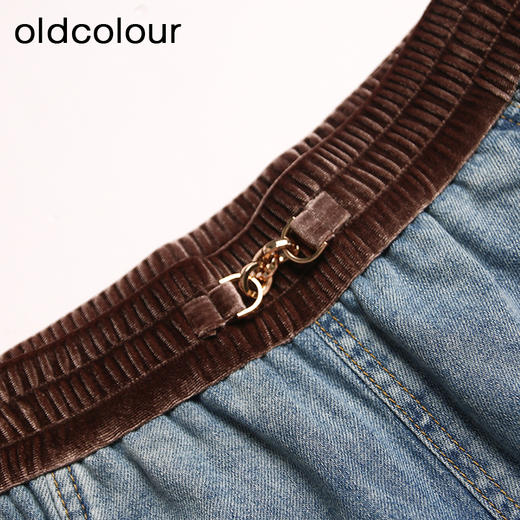 oldcolour欧珂春秋季时尚休闲纯棉锥形水洗牛仔长裤女N33113308 商品图2