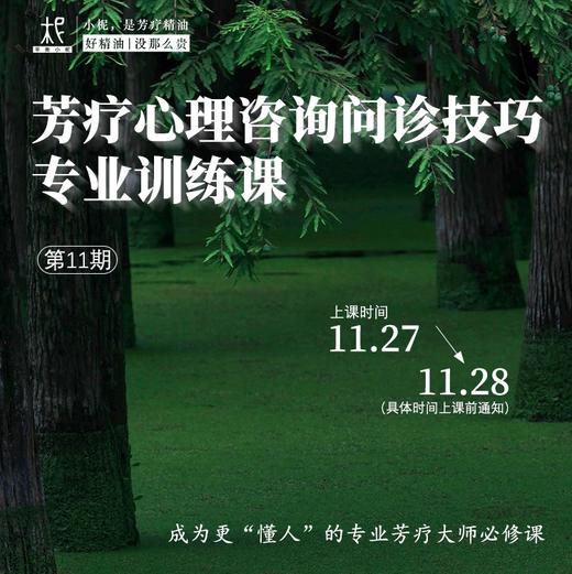 2025年平衡芳疗年度课程第11期——芳疗心理咨询问诊技巧专业训练课 商品图0