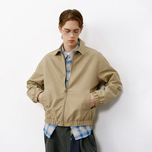 714street美式复古GeekChic撞色夹克2026春季高密双股纯棉外套男 商品图1