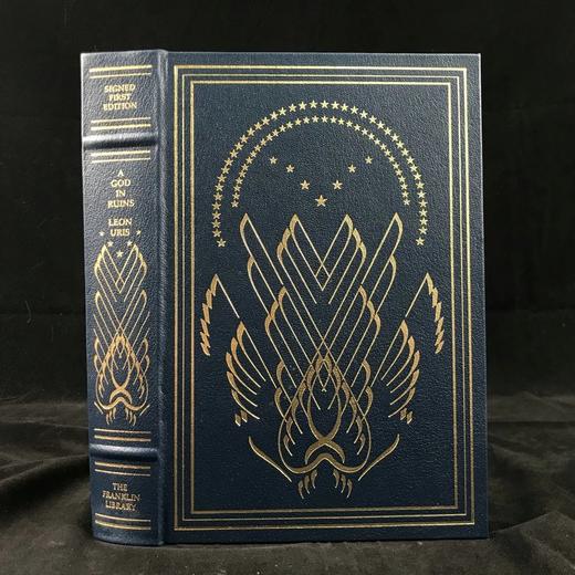签名首版！里昂·尤里斯《废墟中的上帝》 富兰克林图书馆豪华仿皮 商品图0