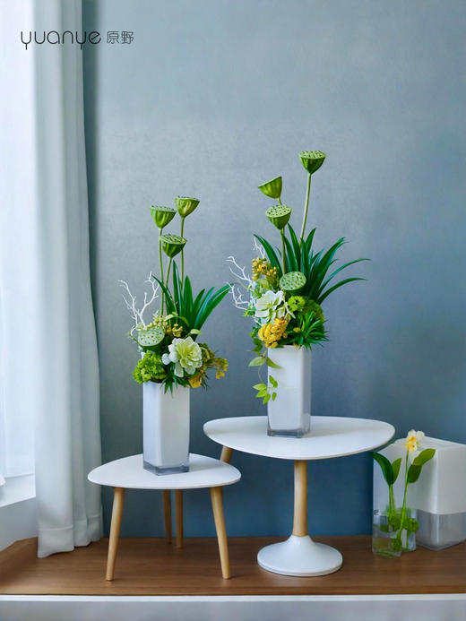 高档莲蓬仿真花莲花假花客厅装饰插花绿植玄关餐桌摆设中式摆件 商品图1