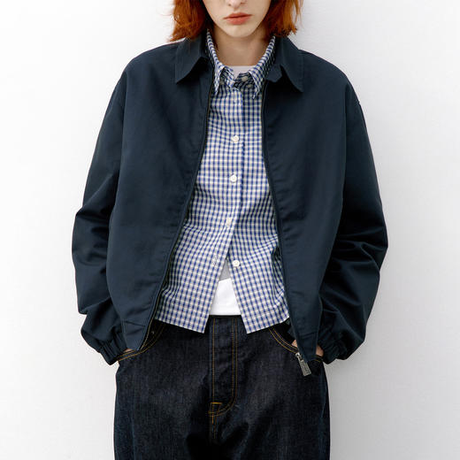 714street美式复古GeekChic撞色夹克2026春季高密双股纯棉外套女 商品图0