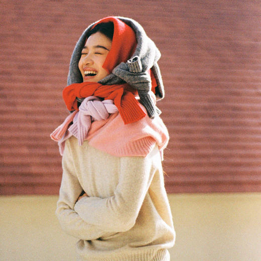 特绽放747朵/调色盘·多色半高圆领宽松显瘦毛衣女打底套头针织衫 商品图0