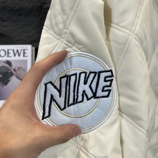 D110797复古菱格背后logo贴布绣棒球服棉服夹克外套 商品图5