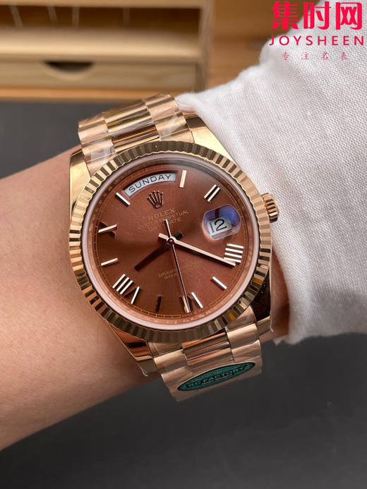 RC配重版 重量200克+ 玫瑰金咖啡盘DD 劳力士星期日历型系列 日志40mm 商品图8