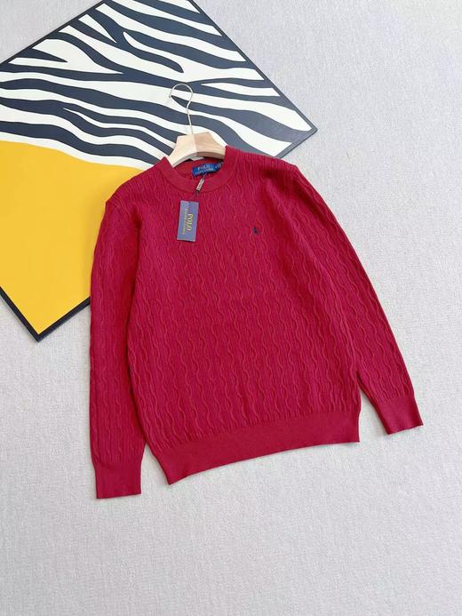 D110720秋冬季圆领麻花羊毛衫男女情侣款休闲毛衣 商品图5