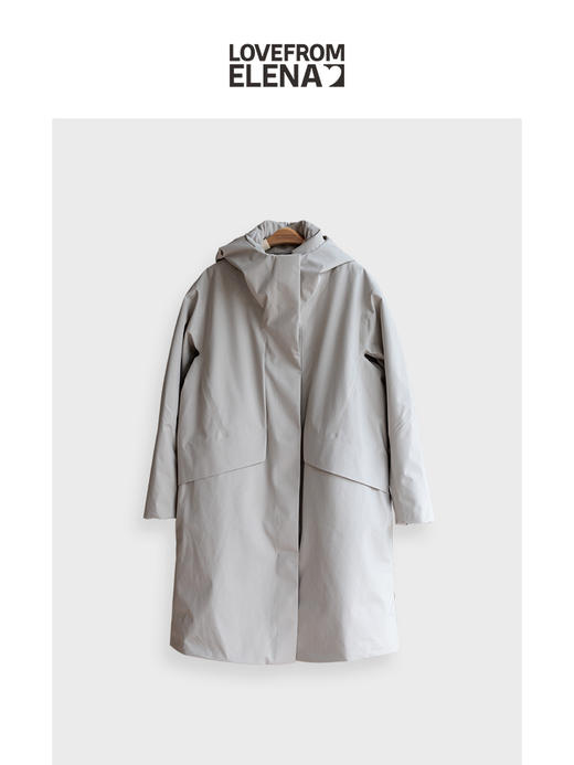 90鹅绒 简约户外款 防水透气  中长款羽绒服 商品图0