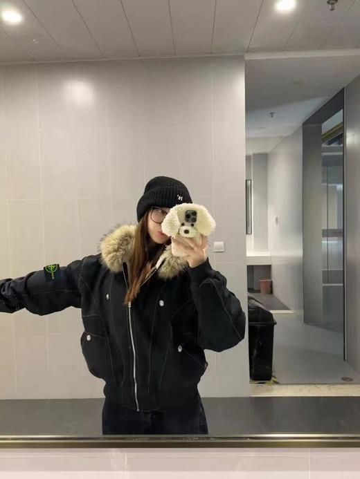 D110756早冬可拆卸大毛领座山雕棉服外套 商品图8