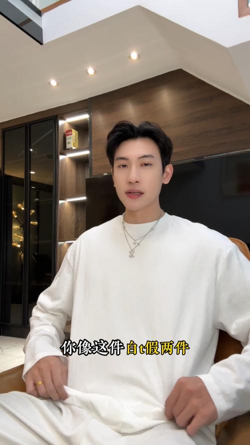 1720SDSA男士秋冬新款痞帅男装韩版纯色袖子拼接设计圆领卫衣百搭宽松 商品图0