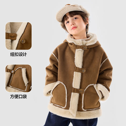 【内里加绒】嘟嘟家儿童大衣冬季男童女童外套加绒秋冬保暖宝宝冬装潮 商品图2