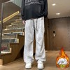 D110775加绒新款阔腿直筒脏脏裤情侣款卫裤 商品缩略图1