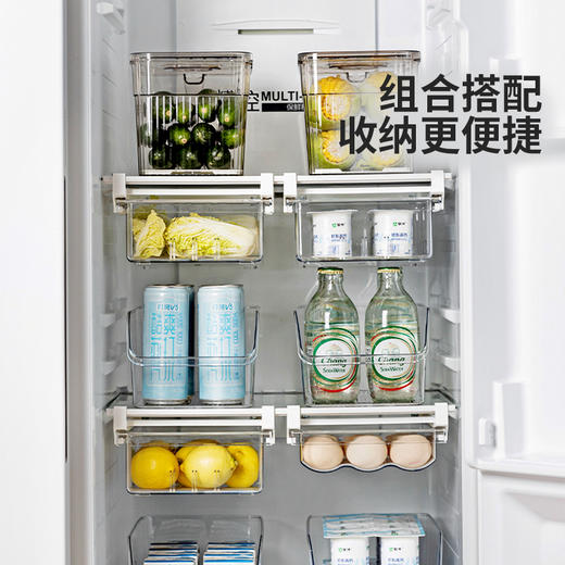 摩登主妇鸡蛋收纳盒冰箱专用悬挂抽屉式整理盒储物盒食品级保鲜盒 商品图4