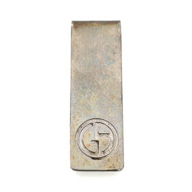 8054709210040 GIORGIO ARMANI 【100%银】男式简约LOGO设计夹子文具票据夹手账钞票夹钱夹