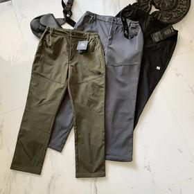 D110790长裤男款户外防雨直筒长裤运动裤子软壳加绒裤