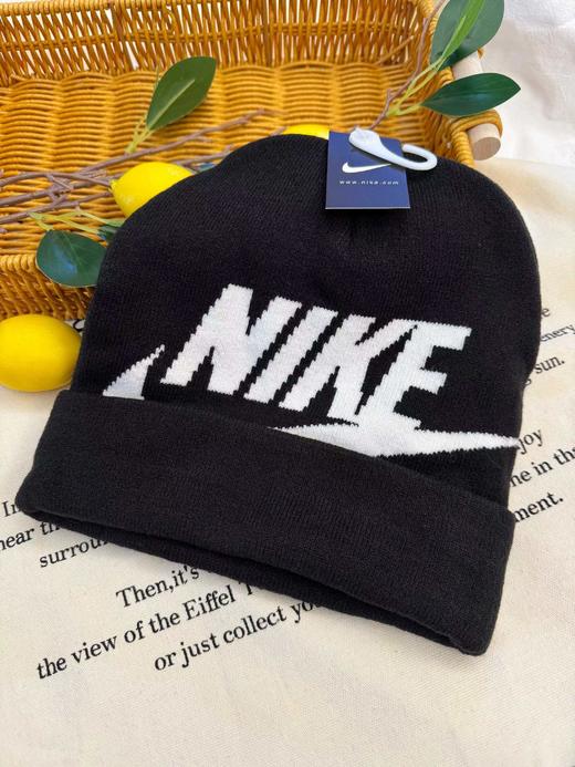 D110764保暖翻边针织帽大logo提花勾勾帽子 商品图2