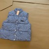 D110713蓝色格纹无袖高领马甲背心棉服男女情侣可穿 商品缩略图7