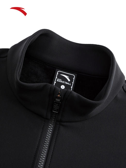 安踏针织立领运动外套男士黑色运动服上衣152541733-3 商品图2